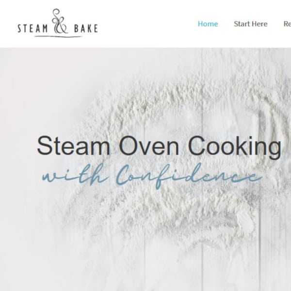 screenshot of steamandbake website